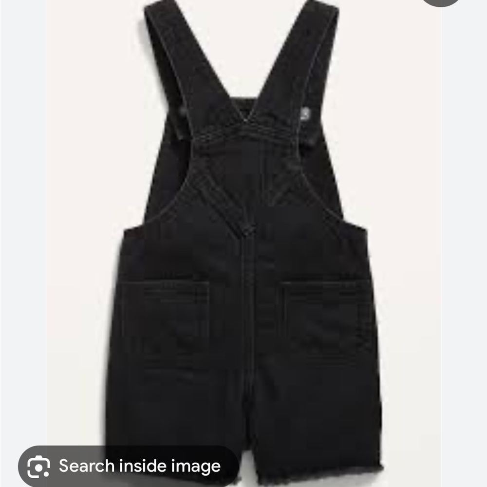 ISO Black Old Navy Shortalls with frayed hem 18-24M